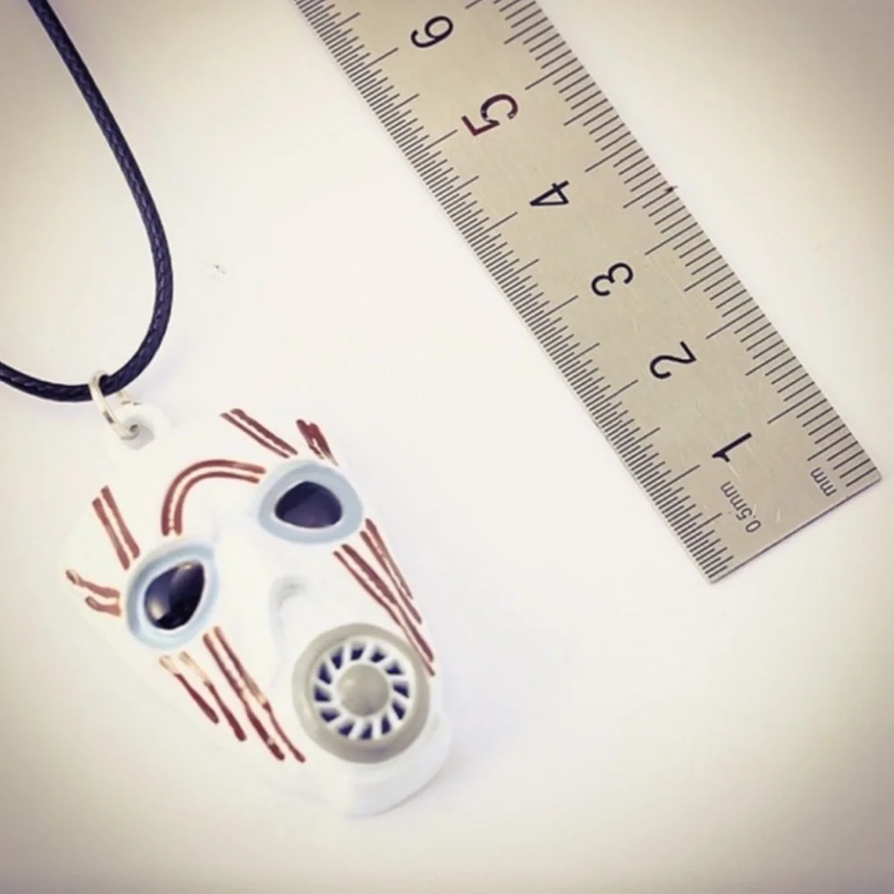 New Boarderlands 2 Mordecai Mask Stainless Steel Pendant Leather Necklace